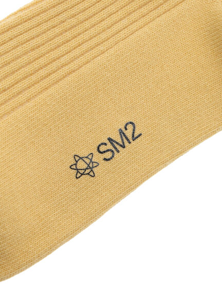 【SESAME STREET meets SM2】フェイス刺繍ラインソックス（ブラック/ベージュ/イエロー）｜SM2（エスエムツー）通販