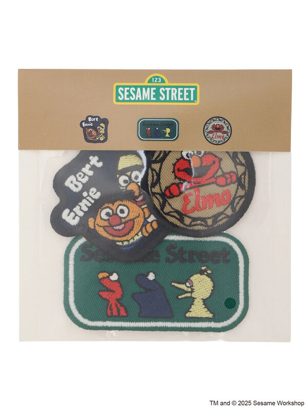 セール】 【SESAME STREET meets SM2】3枚入りワッペンセット（レッド