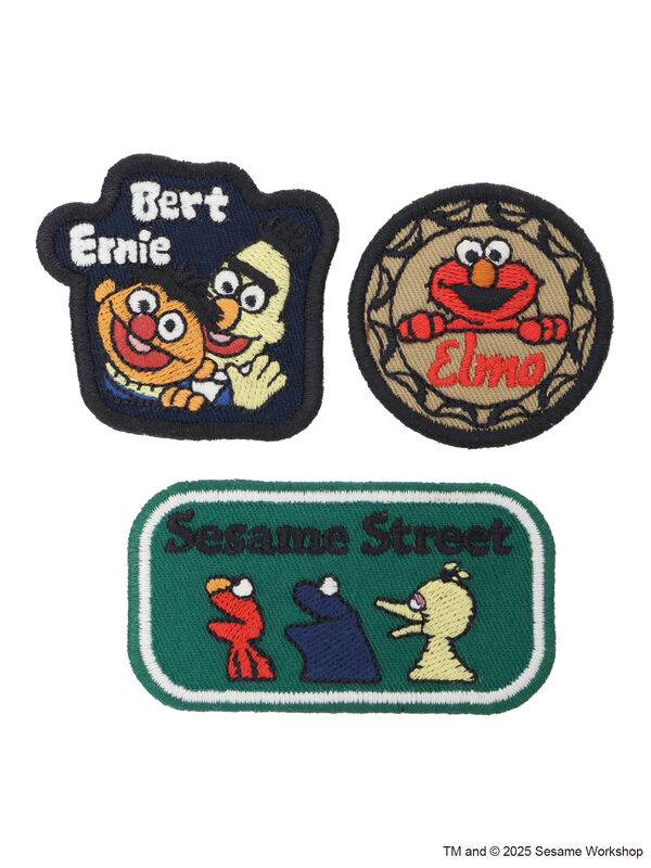 セール】 【SESAME STREET meets SM2】3枚入りワッペンセット（レッド
