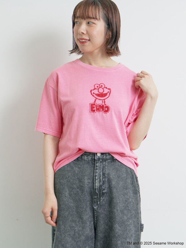 セール】 【SESAME STREET meets SM2】刺繍Tシャツ（ピンク/イエロー