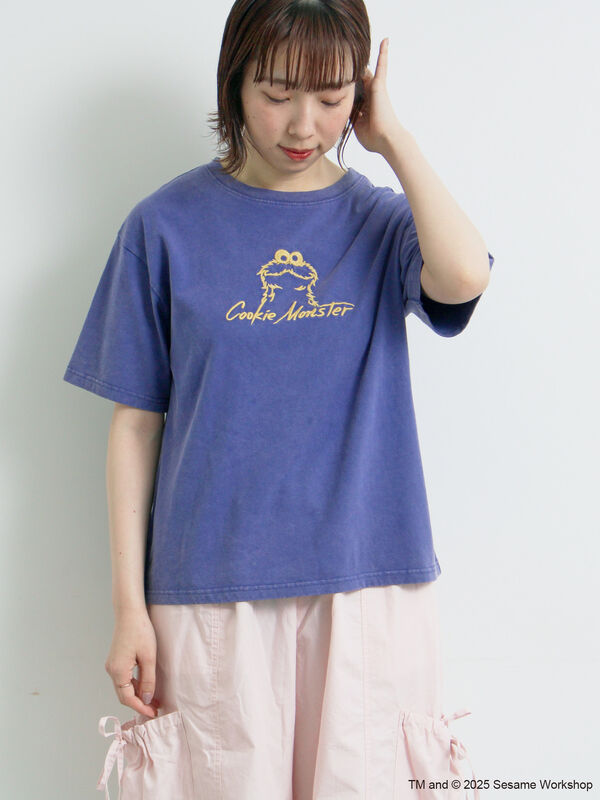 セール】 【SESAME STREET meets SM2】刺繍Tシャツ（ピンク/イエロー