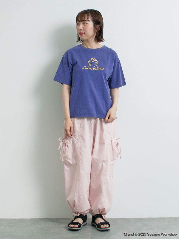 セール】 【SESAME STREET meets SM2】刺繍Tシャツ（ピンク/イエロー