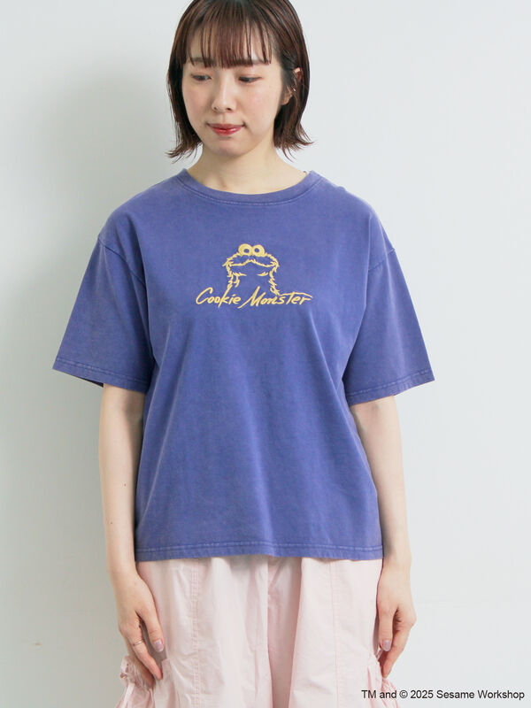 セール】 【SESAME STREET meets SM2】刺繍Tシャツ（ピンク/イエロー