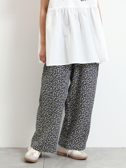 小花柄イージーパンツ（ブラック/ブラウン/ネイビー）｜SM2（エスエムツー）通販