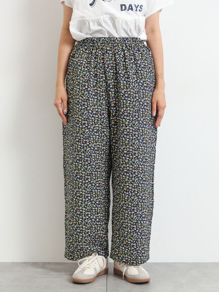 小花柄イージーパンツ（ブラック/ブラウン/ネイビー）｜SM2（エスエムツー）通販