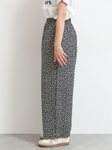 小花柄イージーパンツ（ブラック/ブラウン/ネイビー）｜SM2（エスエムツー）通販