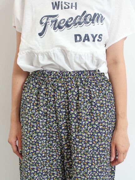 小花柄イージーパンツ（ブラック/ブラウン/ネイビー）｜SM2（エスエムツー）通販