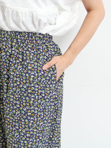 小花柄イージーパンツ（ブラック/ブラウン/ネイビー）｜SM2（エスエムツー）通販