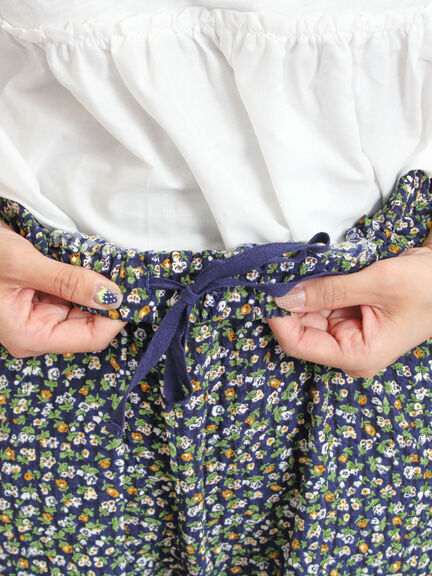 小花柄イージーパンツ（ブラック/ブラウン/ネイビー）｜SM2（エスエムツー）通販