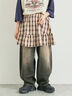チェック柄フリルティアードミニスカート(オフホワイト/ボルドー/ブラウン)|SM2(エスエムツー)通販