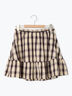 チェック柄フリルティアードミニスカート(オフホワイト/ボルドー/ブラウン)|SM2(エスエムツー)通販