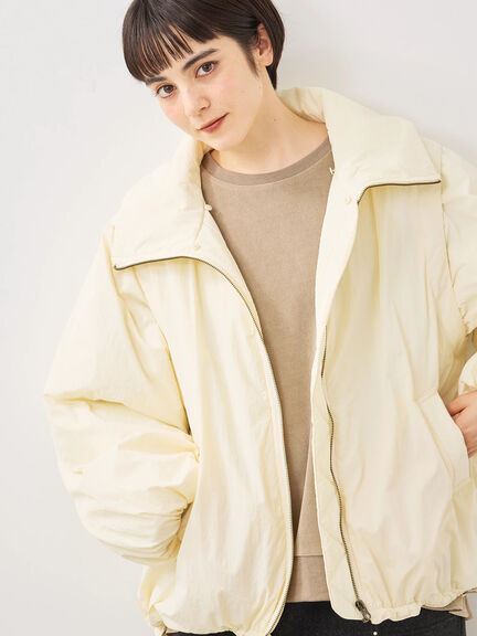 ボア襟マルチWAYブルゾン（チャコールグレー/カーキ/キナリ/アウター