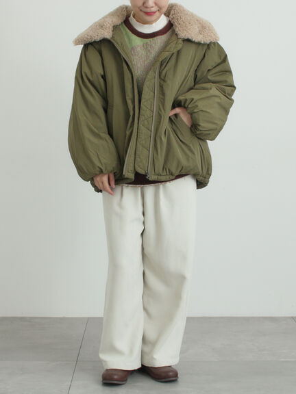 ボア襟マルチWAYブルゾン（チャコールグレー/カーキ/キナリ）｜SM2（エスエムツー）通販