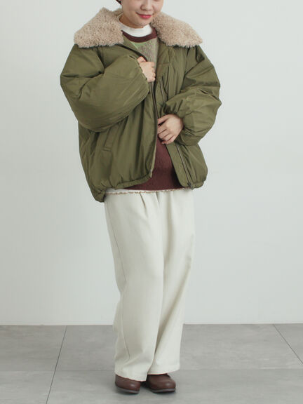 ボア襟マルチWAYブルゾン（チャコールグレー/カーキ/キナリ）｜SM2（エスエムツー）通販