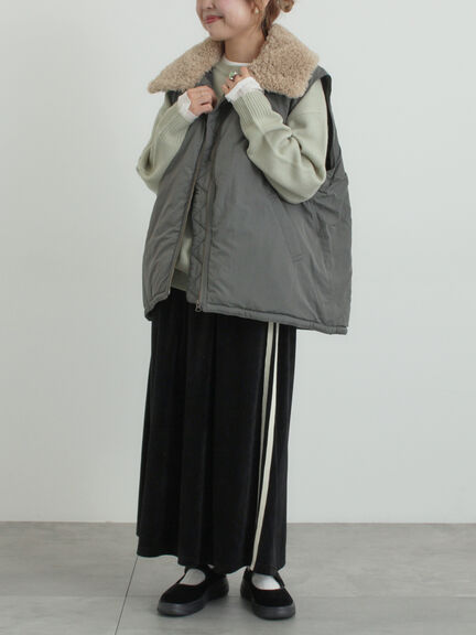 ボア襟マルチWAYブルゾン（チャコールグレー/カーキ/キナリ）｜SM2（エスエムツー）通販