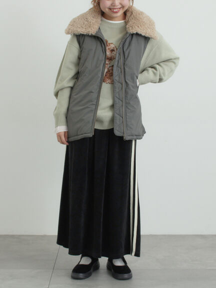 ボア襟マルチWAYブルゾン（チャコールグレー/カーキ/キナリ）｜SM2（エスエムツー）通販