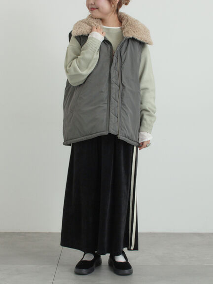 ボア襟マルチWAYブルゾン（チャコールグレー/カーキ/キナリ）｜SM2（エスエムツー）通販