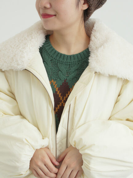 ボア襟マルチWAYブルゾン（チャコールグレー/カーキ/キナリ）｜SM2（エスエムツー）通販