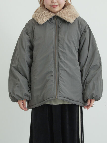 ボア襟マルチWAYブルゾン（チャコールグレー/カーキ/キナリ）｜SM2（エスエムツー）通販