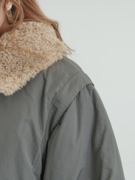 ボア襟マルチWAYブルゾン（チャコールグレー/カーキ/キナリ）｜SM2（エスエムツー）通販