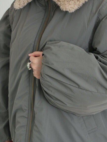 ボア襟マルチWAYブルゾン（チャコールグレー/カーキ/キナリ）｜SM2（エスエムツー）通販