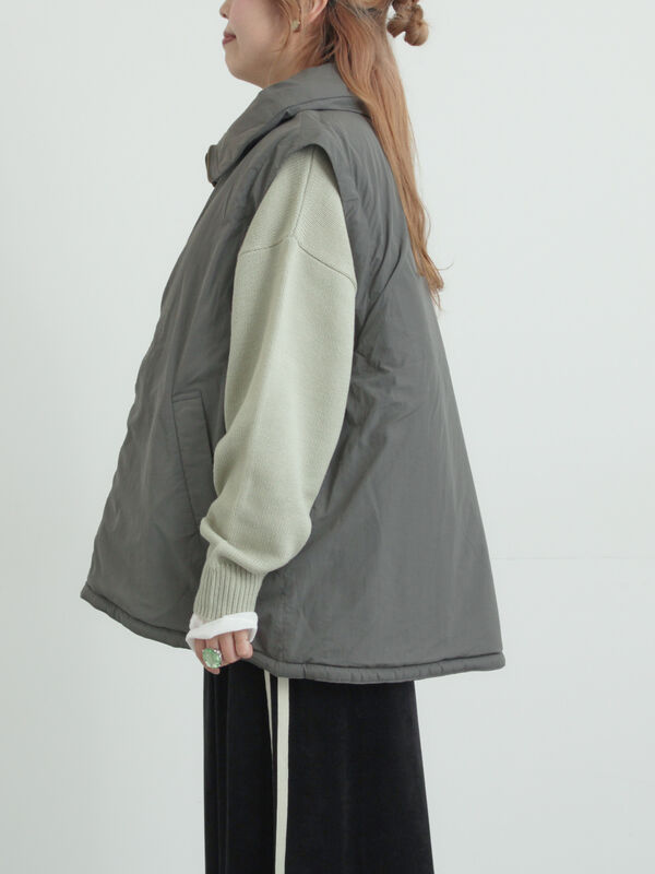 セール】 ボア襟マルチWAYブルゾン（チャコールグレー/カーキ/キナリ