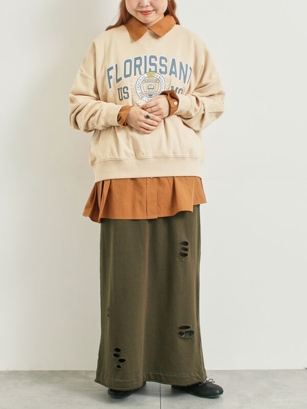 セール】 柄アソートドルマンスリーブシャツ（ブラック/ブラウン