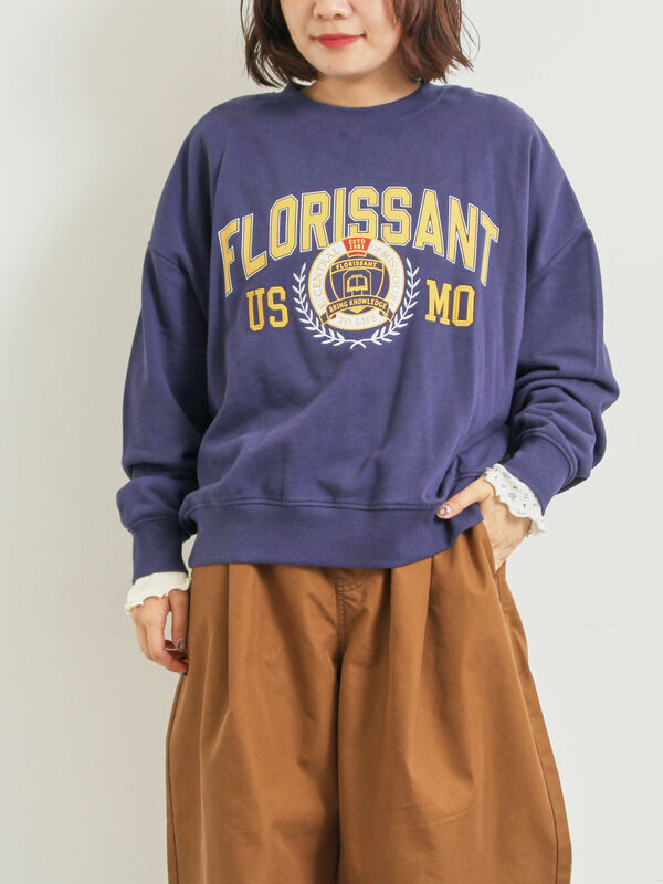 新品 mame 刺繍入りグレー トレーナー FREAK'S STORE トレーナー スウェット ミックス刺繍スウェット