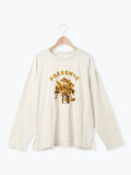 柄アソートフロッキープリントロングTシャツ（グレー）｜SM2（エスエムツー）通販