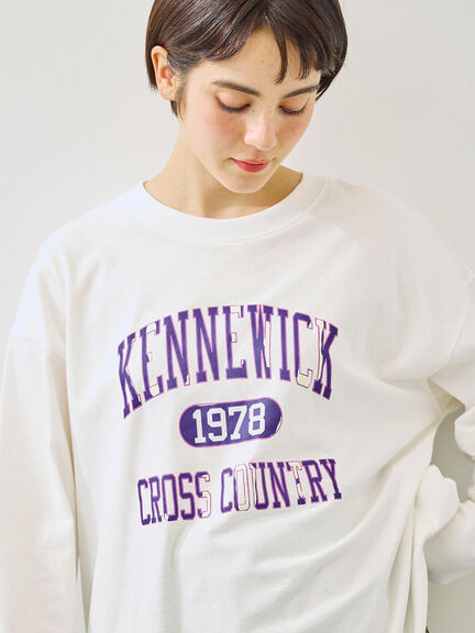 柄アソートフロッキープリントロングTシャツ（オフホワイト/グレー/グリーン/ネイビー）｜SM2（エスエムツー）通販
