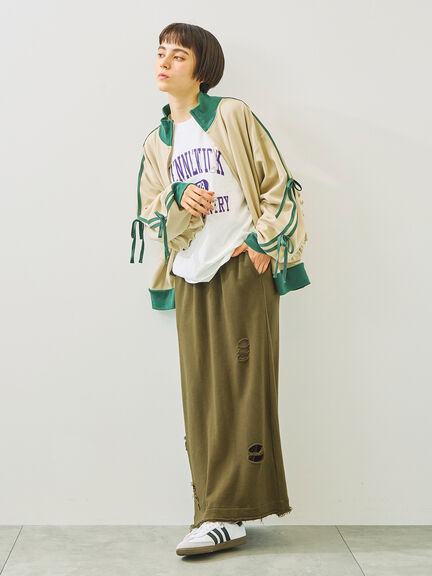 柄アソートフロッキープリントロングTシャツ（オフホワイト/グレー/グリーン/ネイビー）｜SM2（エスエムツー）通販