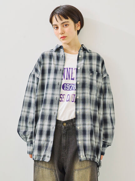 柄アソートフロッキープリントロングTシャツ（オフホワイト/グレー/グリーン/ネイビー）｜SM2（エスエムツー）通販