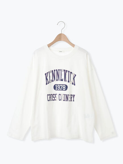柄アソートフロッキープリントロングTシャツ（オフホワイト/グレー/グリーン/ネイビー）｜SM2（エスエムツー）通販