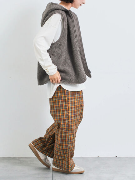 リバーシブルボアベスト（チャコールグレー/モカ/キナリ）｜SM2（エスエムツー）通販