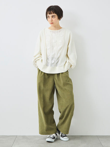 コーデュロイストレートパンツ（チャコールグレー/ピンク/ベージュ/カーキ）｜SM2（エスエムツー）通販