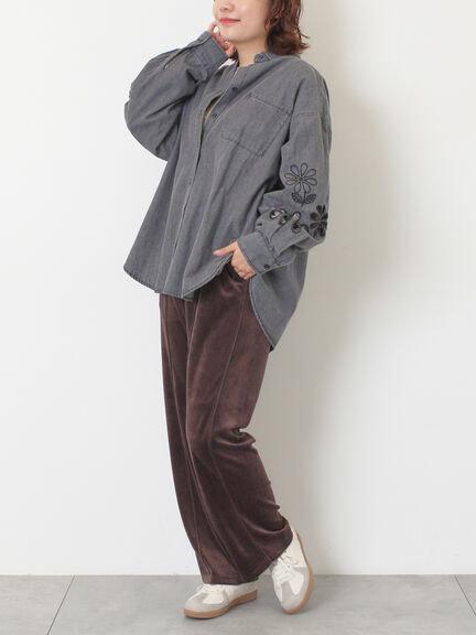 ラビットベロアイージーパンツ（グレー/ブラック/ダークオレンジ/ブラウン）｜SM2（エスエムツー）通販