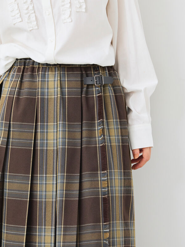 セール】 チェックプリーツスカート（グレー/ブラック/ブラウン