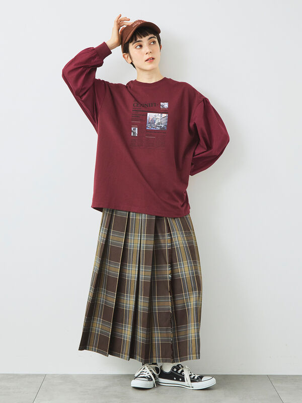 セール】 チェックプリーツスカート（グレー/ブラック/ブラウン