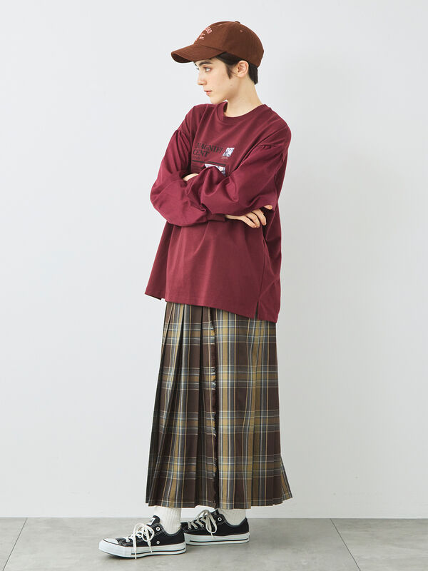 セール】 チェックプリーツスカート（グレー/ブラック/ブラウン