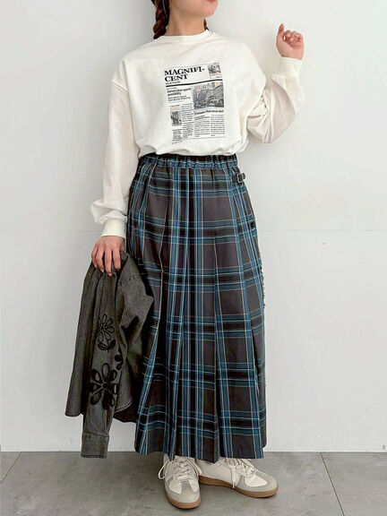 チェックプリーツスカート（グレー/ブラック/ブラウン）｜SM2（エスエムツー）通販