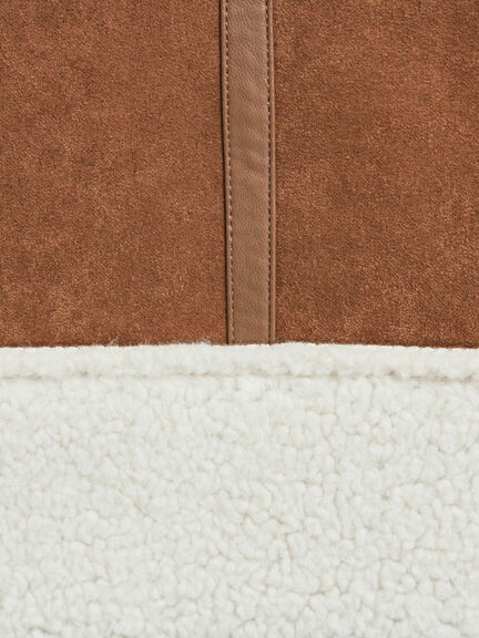 フェイクムートンフライトジャケット（ベージュ/ブラウン/キャメル）｜SM2（エスエムツー）通販