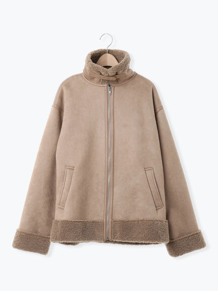 フェイクムートンフライトジャケット（ベージュ/ブラウン/キャメル）｜SM2（エスエムツー）通販