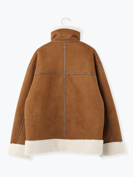 フェイクムートンフライトジャケット（ベージュ/ブラウン/キャメル）｜SM2（エスエムツー）通販