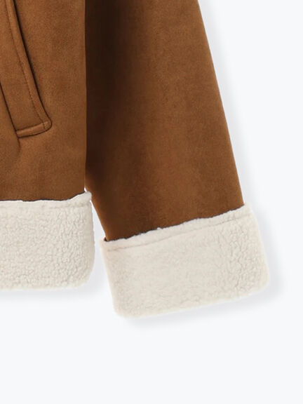 フェイクムートンフライトジャケット（ベージュ/ブラウン/キャメル）｜SM2（エスエムツー）通販