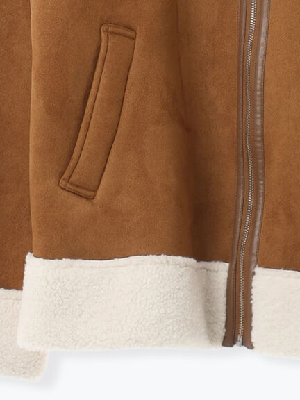フェイクムートンフライトジャケット（ベージュ/ブラウン/キャメル）｜SM2（エスエムツー）通販