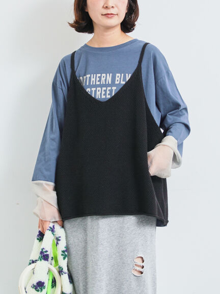 ニットキャミチュニック（ブラック/モカ/ＴＯＰグレー）｜SM2（エスエムツー）通販