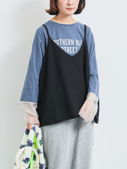 ニットキャミチュニック（ブラック/モカ/ＴＯＰグレー）｜SM2（エスエムツー）通販