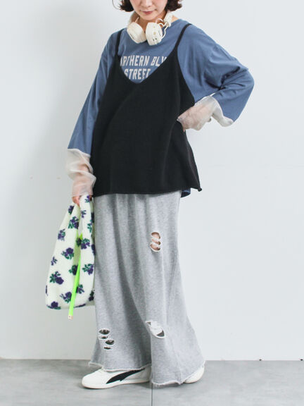 ニットキャミチュニック（ブラック/モカ/ＴＯＰグレー）｜SM2（エスエムツー）通販