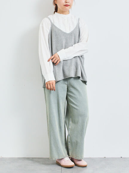 ニットキャミチュニック（ブラック/モカ/ＴＯＰグレー）｜SM2（エスエムツー）通販