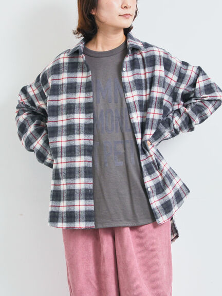 起毛チェックシャツ（ブラック/ベージュ/ブルー）｜SM2（エスエムツー）通販